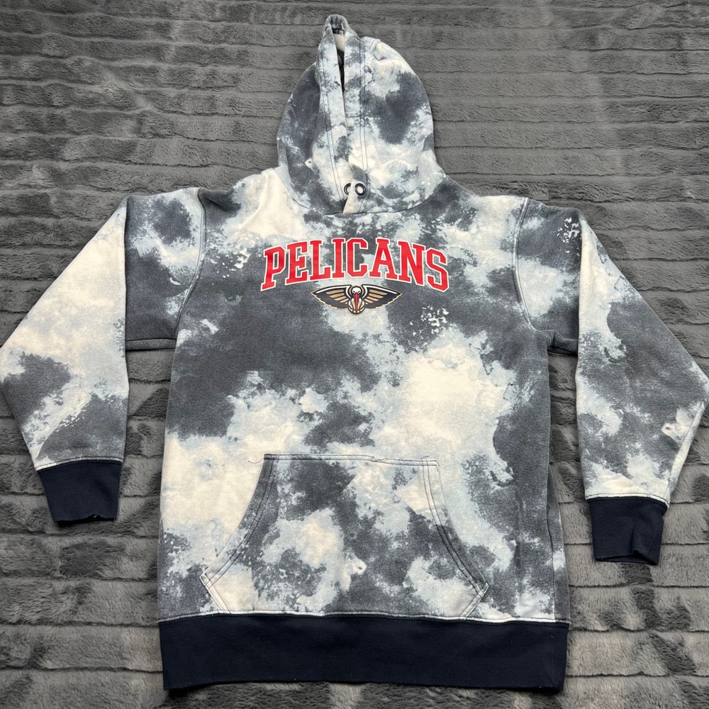 NBA New Orleans Pelicans Tie Dye Hoodie Navy White Small RN103812